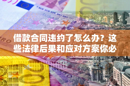 武汉借款合同违约了怎么办？这些法律后果和应对方案你必须知道