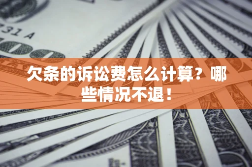 武汉欠条的诉讼费怎么计算？哪些情况不退！
