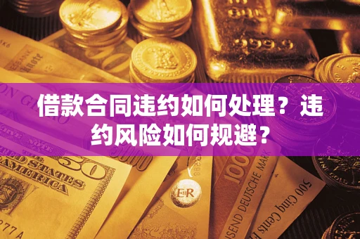 武汉借款合同违约如何处理？违约风险如何规避？